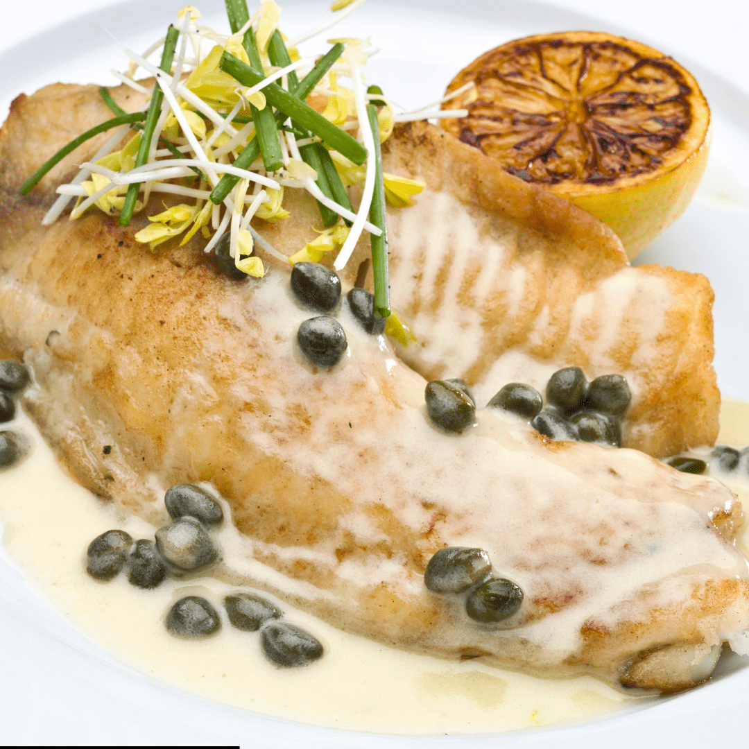 Fish With Lemon Caper Sauce